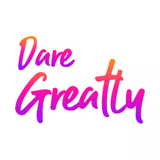 Kreative Horizon Dare Greatly slogan behind white background